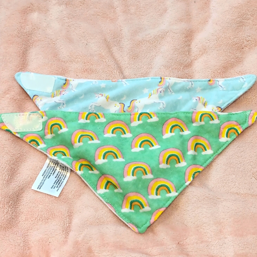 2 Bibs Washed Never Used